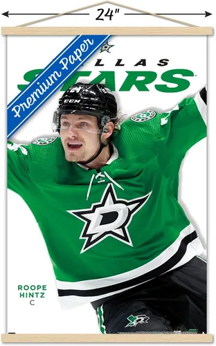 Vista 3 de Trends International NHL Dallas Stars Roope Hintz Feature Series 23 Póster de pared, 22.37 x 34.00 pulgadas, paquete de impresión premium y colgador