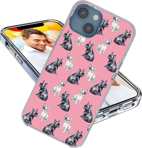 Vista 12 de Funda para iPhone 14, iPhone 13 para niñas, mujeres y hombres, a prueba de golpes, delgada, suave, TPU transparente, funda protectora con diseño Un