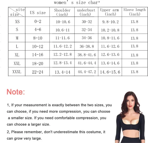 Vista 4 de Larrycard Upper Arm Shaper Post Surgical Slimmer Compression Sleeves Posture Corrector Tops Shapewear for Women