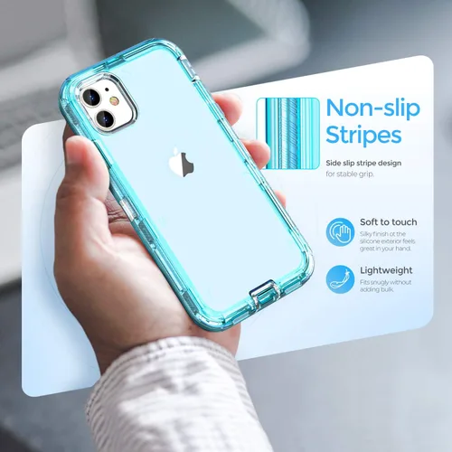 Vista 2 de ORIbox - Funda compatible con iPhone 11 Pro Max, resistente a los golpes, anticaídas, transparente