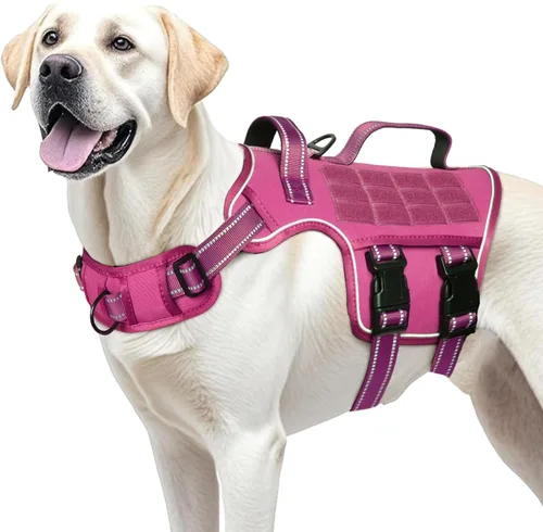 Vista 28 de Arnés para perro pequeño, arnés táctico resistente sin tirones, sin estrangulamiento, chaleco para mascotas fácil de poner y quitar con sistema