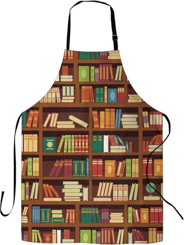 Vista 11 de Delantal, delantal con cuello ajustable para mujer, adecuado para el hogar, cocina, delantal de cocina Café Doodle