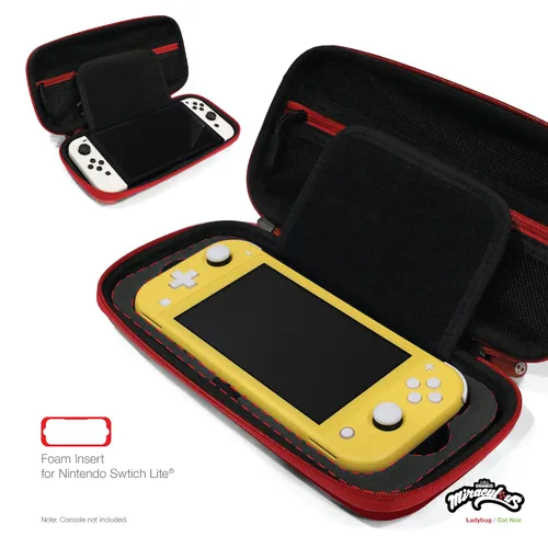 Vista 2 de Limited Edition Official Miraculous EVA Hard Shell Protective Travel Carrying Case Officially Licensed - For Nintendo Switch OLED ModelNintendo