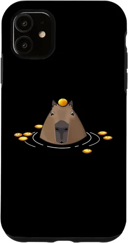 Vista 8 de Funda Capybara para iPhone 17 para hombre y mujer, diseño de naranjas frías