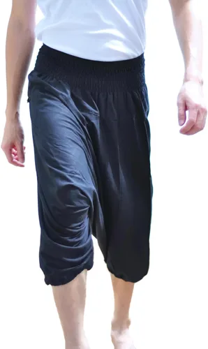 Vista 3 de Pantalones de estilo japonés para hombre, talla única, color marrón