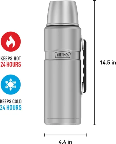 Vista 6 de THERMOS Stainless King - Botella de bebida aislada al vacío, 68 onzas, acero mate (paquete de 4)