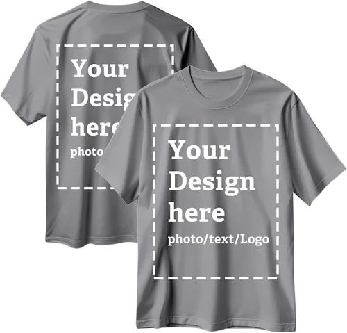 Vista 15 de Camisetas personalizadas para hombres y mujeres, hechas en Estados Unidos, camisetas personalizadas con texto/foto frontal y trasera, camisetas