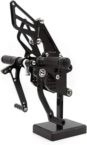 Vista 4 de FXCNC Juego de clavijas traseras CNC Billet para motocicleta, reposapiés totalmente ajustables, compatibles con Ninja ZX10R ZX-10R ZX1000 2006 2007
