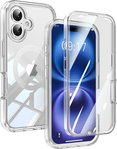 Vista 24 de Funda de privacidad para iPhone 13/iPhone 14 con soporte de 360° [protector de pantalla antiespía integrado] [compatible con MagSafe]