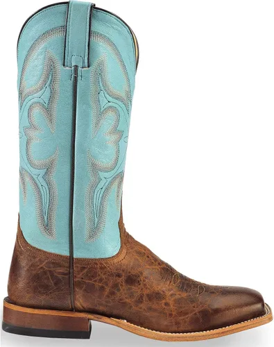 Vista 2 de Tony Lama Mens Sealy Square Toe Casual Botas Mid Calf - Azul, Marrón