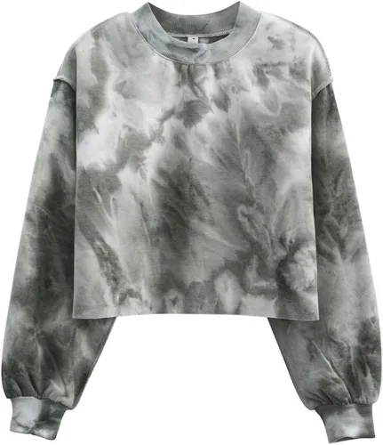 Vista 12 de Amazhiyu Sudadera Corta para Mujer de Manga Larga con Forro Polar Albaricoque