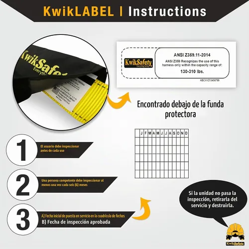 Vista 4 de KwikSafety MONSOON Safety Harness ANSI OSHA Fall Protection Gear