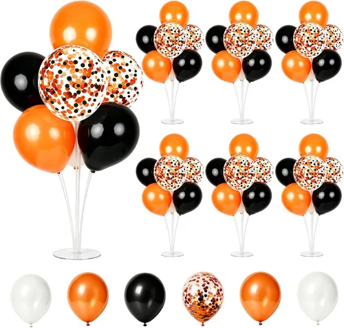 Vista 9 de 12 juegos de kit de soporte para globos de oso para centro de mesa de baby shower de oso bebé para mesas, decoración para fiesta de revelación