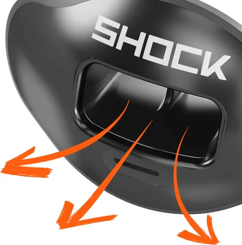 Vista 2 de Shock Doctor Max Airflow 2.0 - Protector bucal/de labios con máximo flujo de aire Protector bucal de fútbol 3500. Talla única, para jóvenes