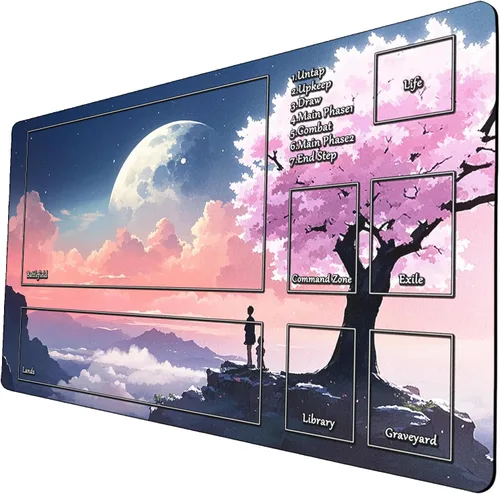 Vista 20 de Fantasy Black Lotus TCG - Tapete de juego de 24 x 14 pulgadas, tapete de juego para MTG DTCG CCG RPG Trading Card Game Mats superficie lisa juego