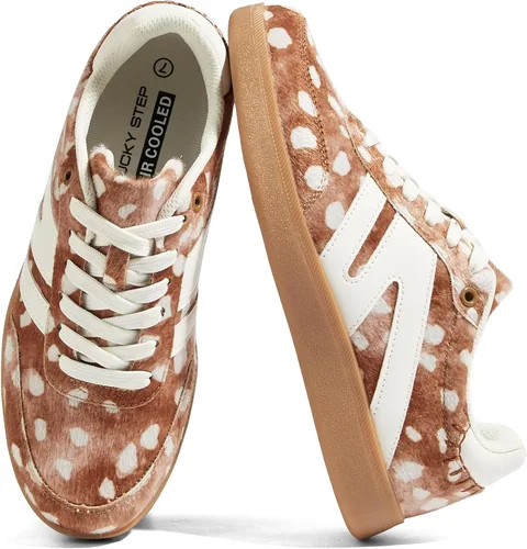 Vista 26 de LUCKY STEP Zapatillas de moda con suela de goma retro para mujer
