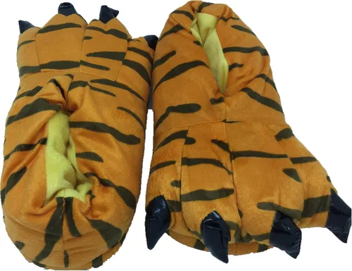 Vista 13 de Zapatos de casa cálidos de felpa con pies de animales para disfraz