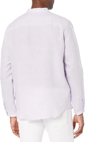 Vista 2 de Cubavera Camisa Popover de lino de manga larga para hombre con 2 piezas Tucks