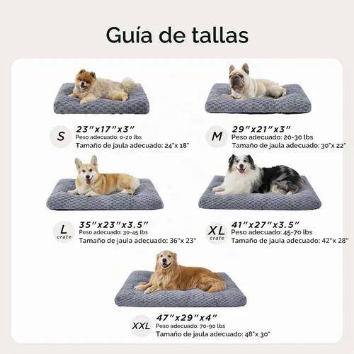 Vista 8 de Bedsure Cama lavable para perros de gran tamaño, forro polar de burbujas Gris