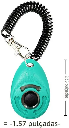Vista 3 de OYEFLY Clicker de entrenamiento para perros con correa de muñeca, duradero, ligero, fácil de usar, para entrenamiento de mascotas para gatos