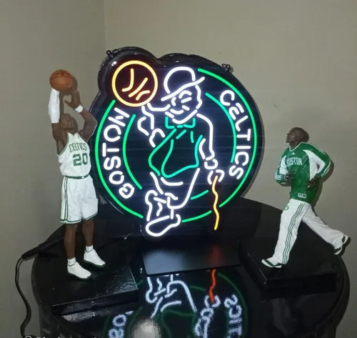 Vista 2 de Queen Sense 10 "Vivid Boston Sports Team Celtic LED signo lámpara linda brillante neón pared decoración STS759