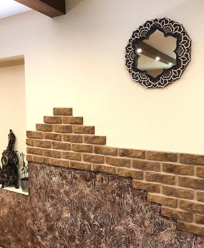 Vista 4 de BHDecor Espejo para decoración de pared para el hogar, marco tallado con láser de varias capas, elegante mandala de madera para colgar, paneles