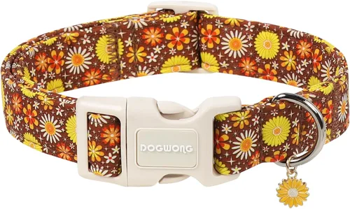 Vista 22 de DOGWONG Collar de Abeja Amarilla para Perros - Lindos Collares de Perros Ajustables de Diseño Primaveral Collar Amarillo para Cachorros para Perros