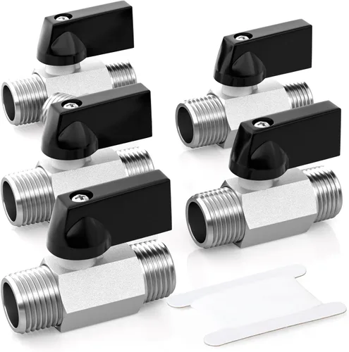 Vista 14 de GASHER 12PCS Mini válvula de bola de latón interruptor apagado, 1/2 pulgada hembra x 1/2 pulgada rosca hembra tubería