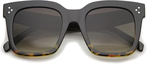 Vista 21 de zeroUV - Gafas de sol cuadradas retro de moda de gran tamaño para mujer estilo vintage 1.969 pulgadas
