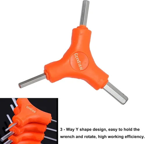 Vista 3 de Llave hexagonal para bicicleta, 3 vías Y Allen, llave dinamométrica para bicicleta, herramienta de reparación de ciclismo hexagonal interna