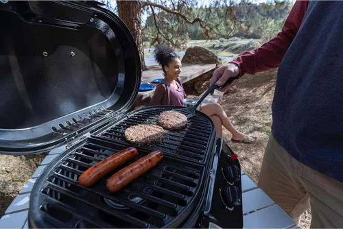 Vista 9 de Coleman RoadTrip 225 Portable Tabletop Grill, 2-Burner Gas Grill with Matchless Ignition & Adjustable Temperature Control, 11,000 BTUs of Power for