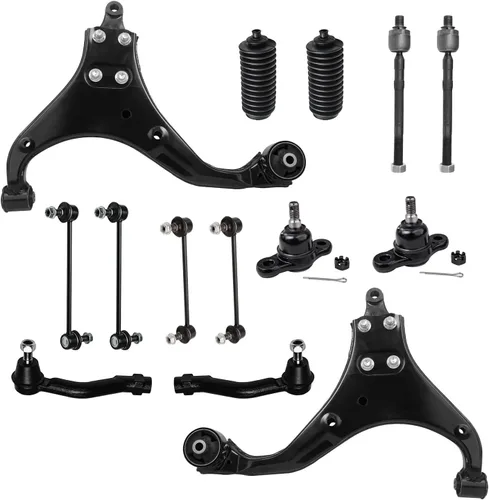 Vista 25 de Detroit Axle - Kit de suspensión frontal de 15 piezas para Jeep Grand Cherokee 99-04 1999 2000 2001 2002 2003 2004, brazos de control superior e