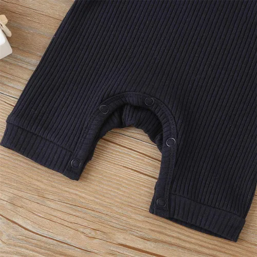 Vista 31 de Mameluco unisex de manga corta para bebé recién nacido, con botones, de una pieza, ropa de color sólido