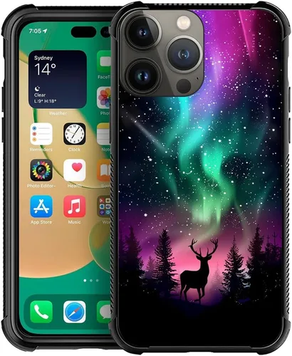 Vista 13 de CARLOCA Funda compatible con iPhone 15 Plus, diseño de gato Mumbai Clivia negro para iPhone 15 Plus, ultra protección, a prueba de golpes