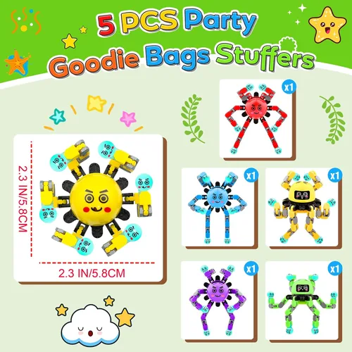 Vista 6 de 5 juguetes giratorios para niños y adultos, recuerdos de fiesta para niños, bolsas de golosinas a granel, juguete sensorial para aliviar el estrés