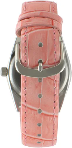Vista 3 de Peugeot - Reloj de cuarzo para mujer con borde de moneda, ventana de fecha y correa de piel