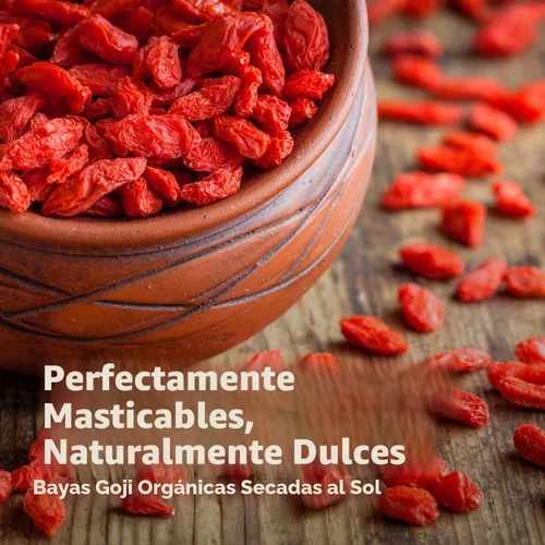 Vista 4 de Micro Ingredients Bayas de Goji Orgánicas, 1Lb (16oz) Grandes Bayas Enteras Secas al Sol Superalimento Crudo de Lycium Barbarum Sabor Natural