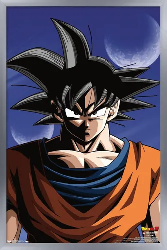 Vista 12 de Trends International Dragon Ball Z - Póster de pared de Goku, 14.725 x 22.375 pulgadas, versión enmarcada de madera de granero Versión enmarcada