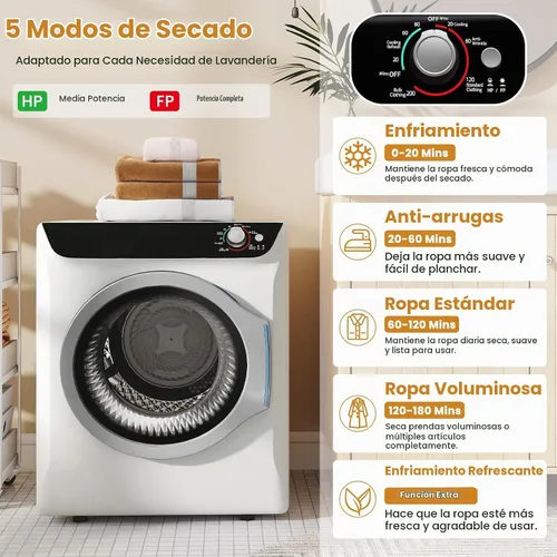Vista 3 de Auertech Juego combinado de lavadora y secadora portátil, lavadora totalmente automática de 18 libras con bañera interior de acero inoxidable