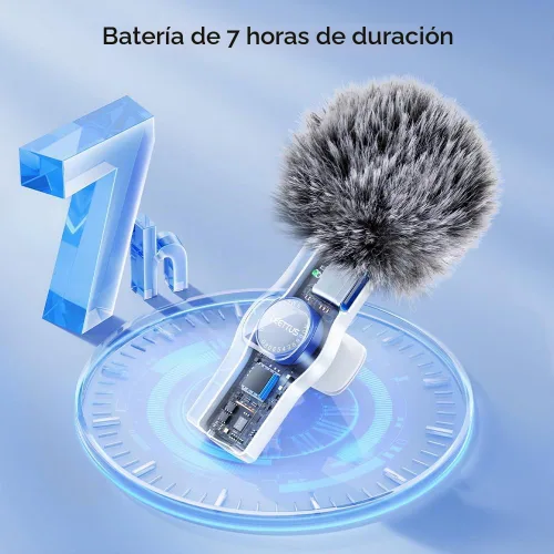 Vista 3 de Leettus 2pcs Micrófono Inalámbrico Lavalier para iPhone iPad Grabación de Video, Mini Micrófono para Transmisión en Vivo de Juegos, Entrevistas