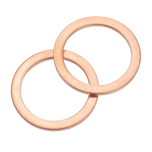 Vista 18 de uxcell Arandela plana M4, 36 piezas de arandelas planas de anillo de cobre de 8 mm DE 1 mm de espesor Junta de sello de metal para tornillos