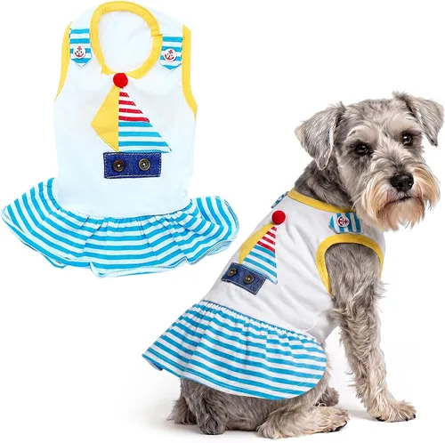 Vista 70 de Parisian Pet Chambray - Vestido para perro - Ligero sin mangas para perro, niña, talla XS Chambray en general