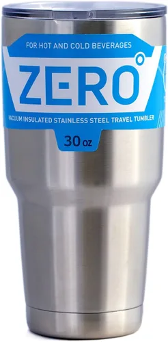 Vista 7 de Zero Degree vaso de viaje con aislante, sellado al vacío de acero inoxidable, Rojo