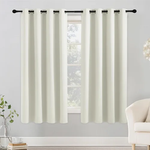 Vista 31 de RYB HOME - Cortinas para armario de 36 pulgadas, cortinas para oscurecer la habitación con ojales resistentes a la oxidación, cortinas de Aqua