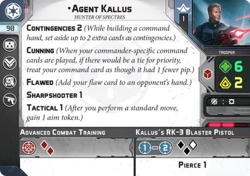 Vista 7 de Legion, juego de Star Wars, expansión Agent Kallus (agente Kallus), juego de batallas para dos jugadores, juego de miniaturas, juego de estrategia