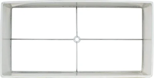 Vista 3 de Pantalla rectangular grande de papel blanco roto (premontada) 16 pulgadas de ancho x 8 pulgadas de profundidad x 10 pulgadas de alto (araña)