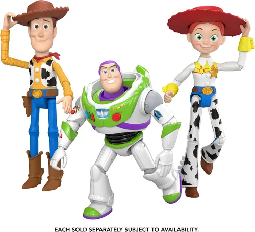Vista 6 de Mattel Figuras de acción de Toy Story de Disney y Pixar de 7 pulgadas, personajes clave de escala de juego, 8 articulaciones más posables con diseño
