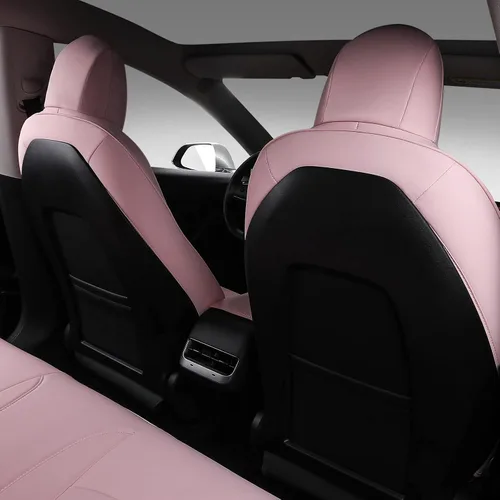 Vista 5 de Xipoo Funda de asiento compatible con Tesla Model 3, funda de asiento de automóvil, funda de poliuretano de repuesto para Tesla Model 3 2017 2018