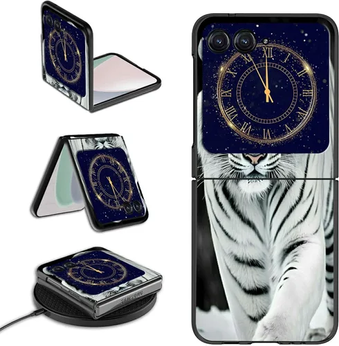 Vista 24 de Rossy Funda para Motorola Razr Plus 2023 para Moto Razr+ 2023 con patrón de niña africana para mujeres y hombres, ultra delgada, ligera