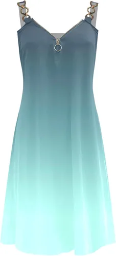 Vista 2 de KAYAMU Vestidos de verano para mujer, estilo bohemio, estampado floral, cuello en V, sin mangas, tirantes delgados, vestidos de verano con bolsillos